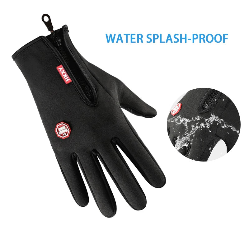 Warm Winter Thermal Lined, Double Insulated Gloves, Waterproof with Touchscreen Fingertips