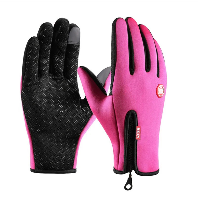 Warm Winter Thermal Lined, Double Insulated Gloves, Waterproof with Touchscreen Fingertips