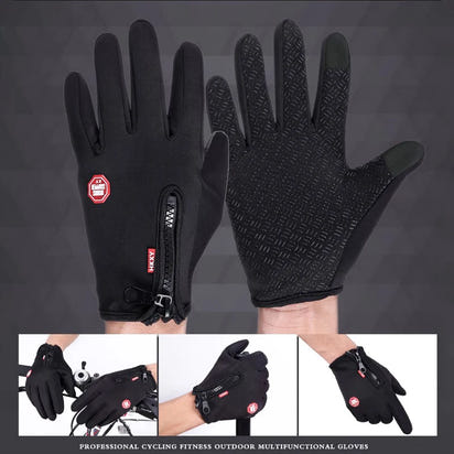 Warm Winter Thermal Lined, Double Insulated Gloves, Waterproof with Touchscreen Fingertips