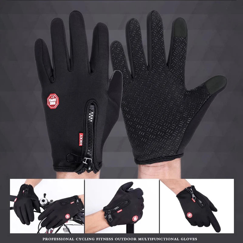 Warm Winter Thermal Lined, Double Insulated Gloves, Waterproof with Touchscreen Fingertips