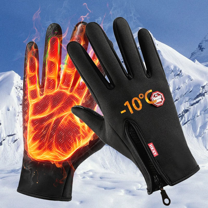 Warm Winter Thermal Lined, Double Insulated Gloves, Waterproof with Touchscreen Fingertips